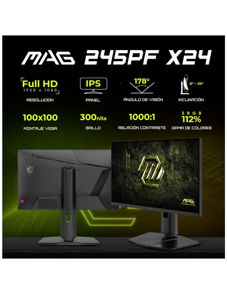 Monitor Mag 245Pf X24 IPS Full HD 23.8 pulgadas Mag 245Pf X24 6