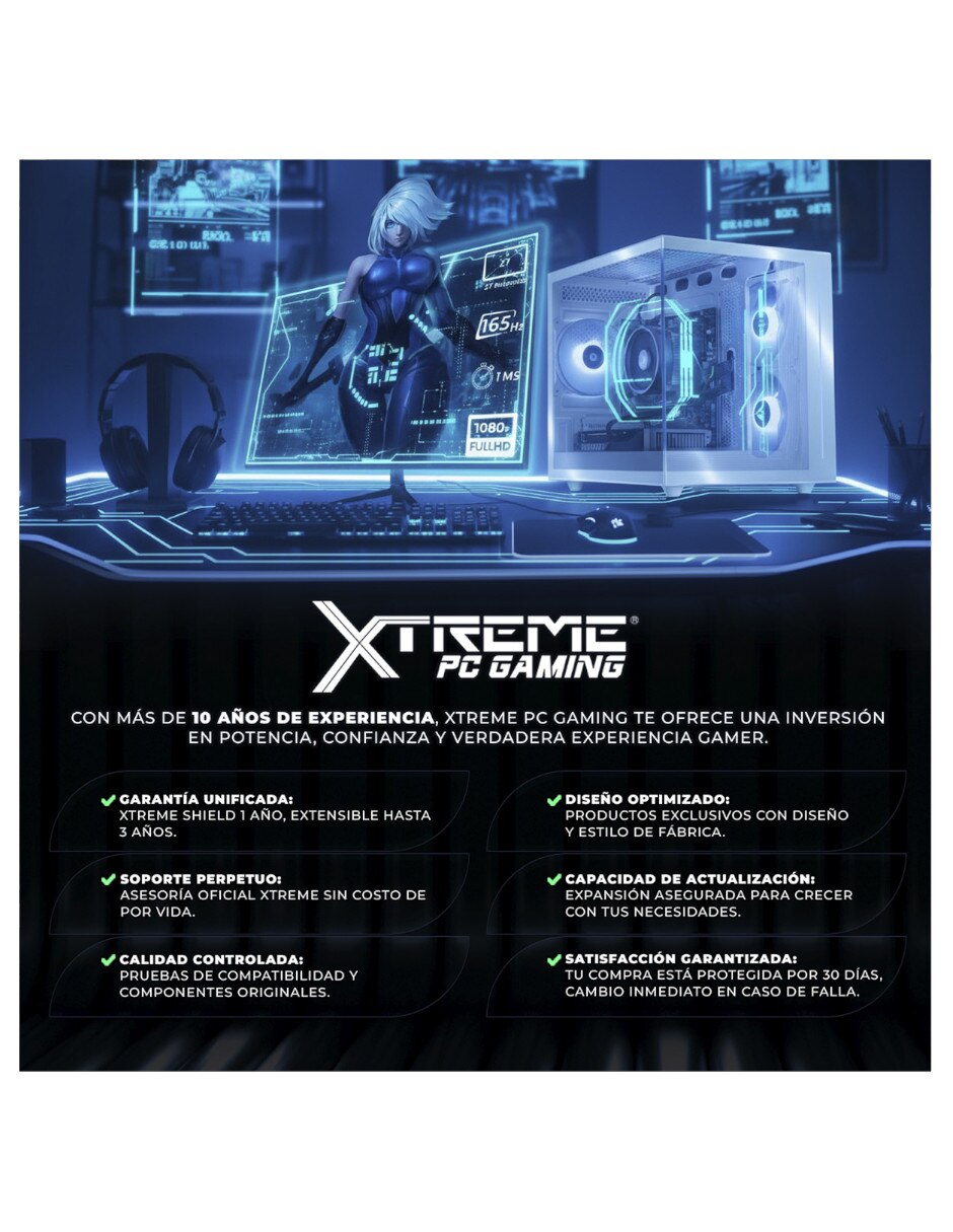Computadora gamer amd ryzen 7 nvidia geforce rtx 5060 ti 16 gb ram 1 tb 6