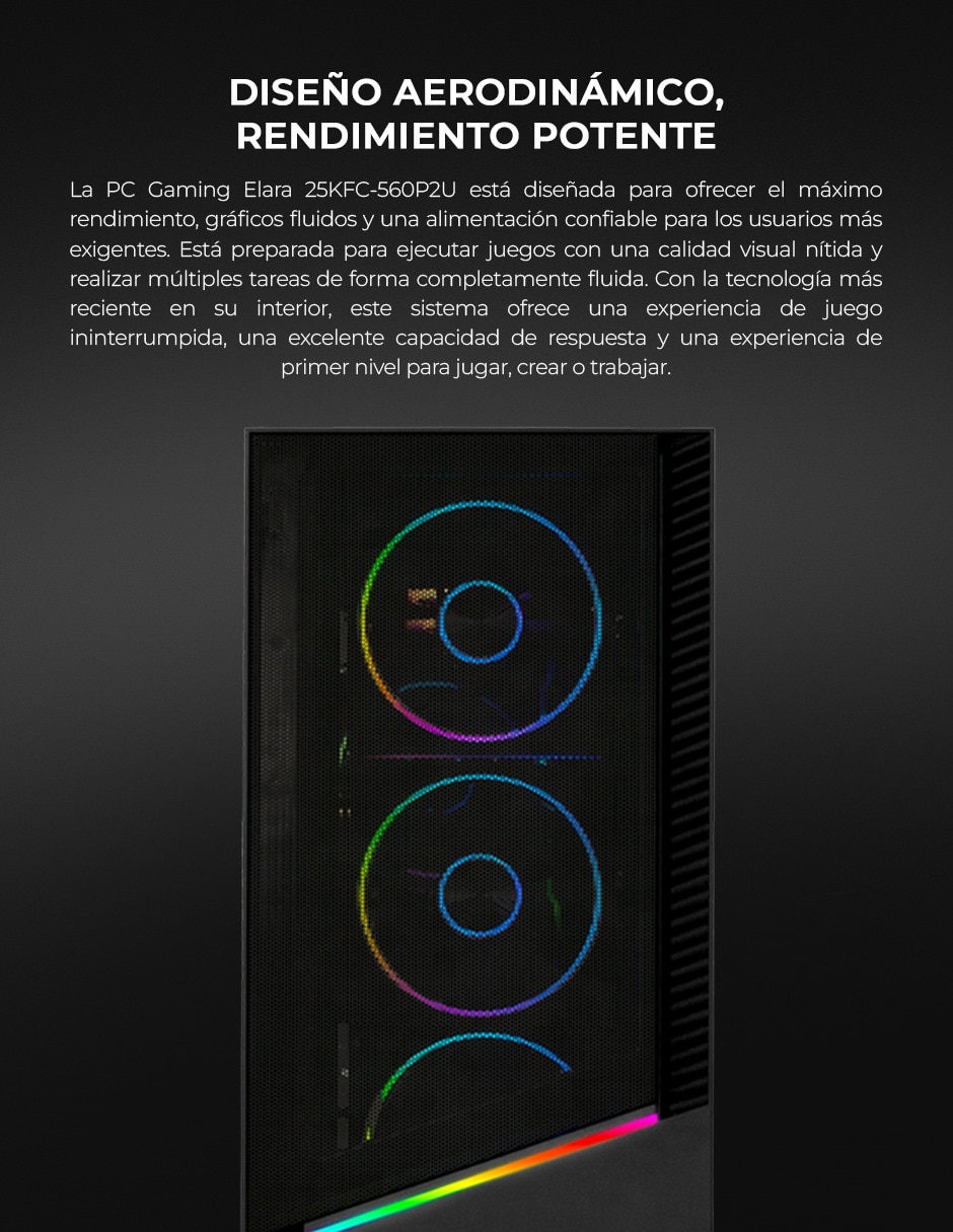 Computadora gamer ypiel25kfc560p2u intel core ultra 5 nvidia geforce rtx 5060 32 gb ram 2 tb 10