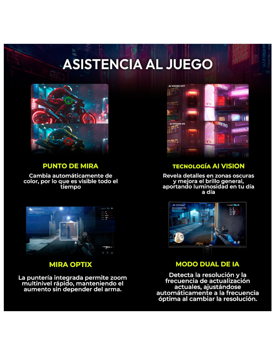 Monitor gamer MAG 275CQDFX24 VA WQHD 27 pulgadas 4