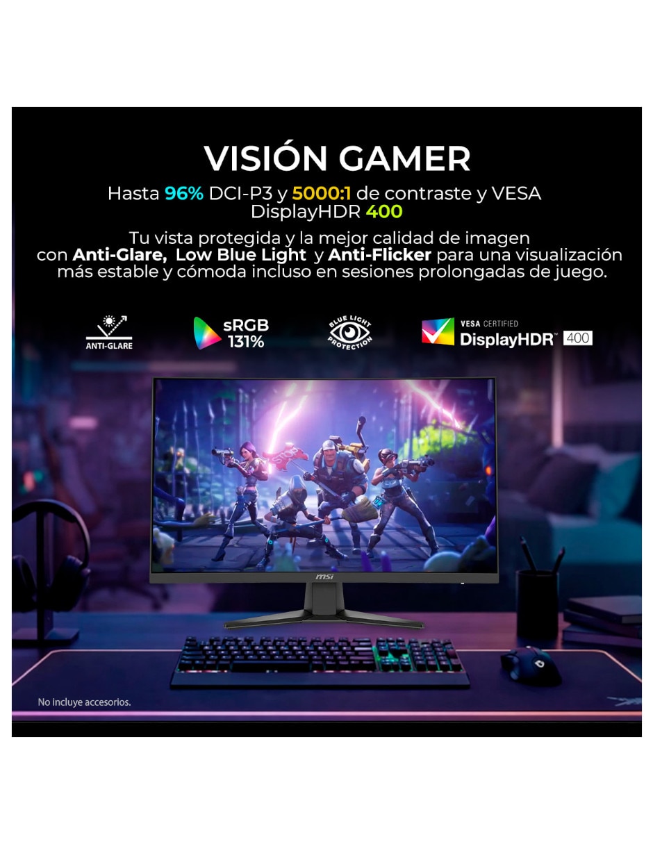Monitor gamer MAG 275CQDFX24 VA WQHD 27 pulgadas 2
