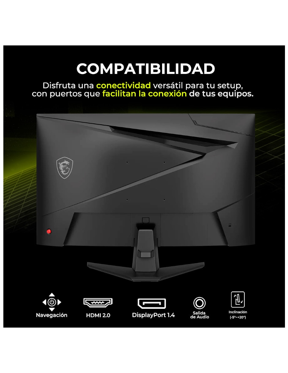 Monitor gamer MAG 275CQDFX24 VA WQHD 27 pulgadas 6