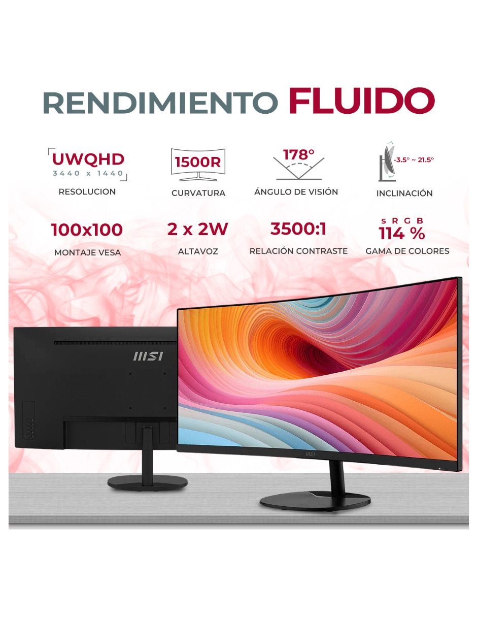 Monitor pro mp341cq e12 va uwqhd 34 pulgadas pro mp341cq e12
