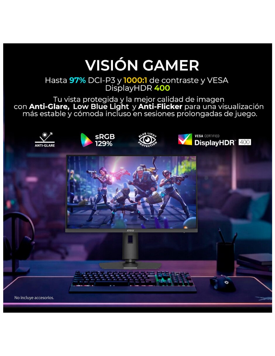 Monitor gamer mag 274qpf x32 ips wqhd 27 pulgadas mag 274qpf x32 6