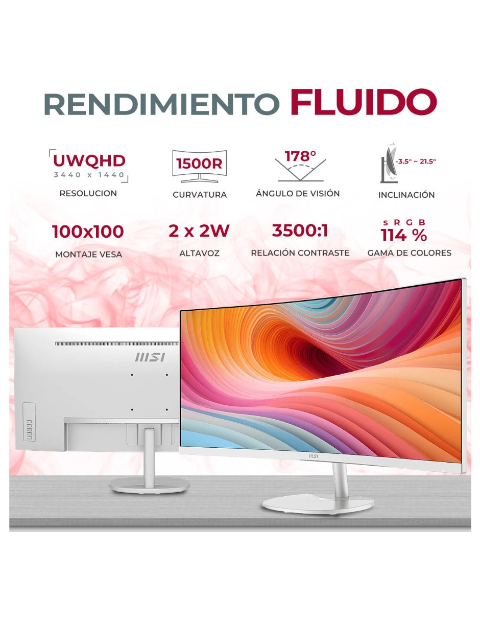 Monitor pro mp341cqw e12 va uwqhd 34 pulgadas pro mp341cqw e12