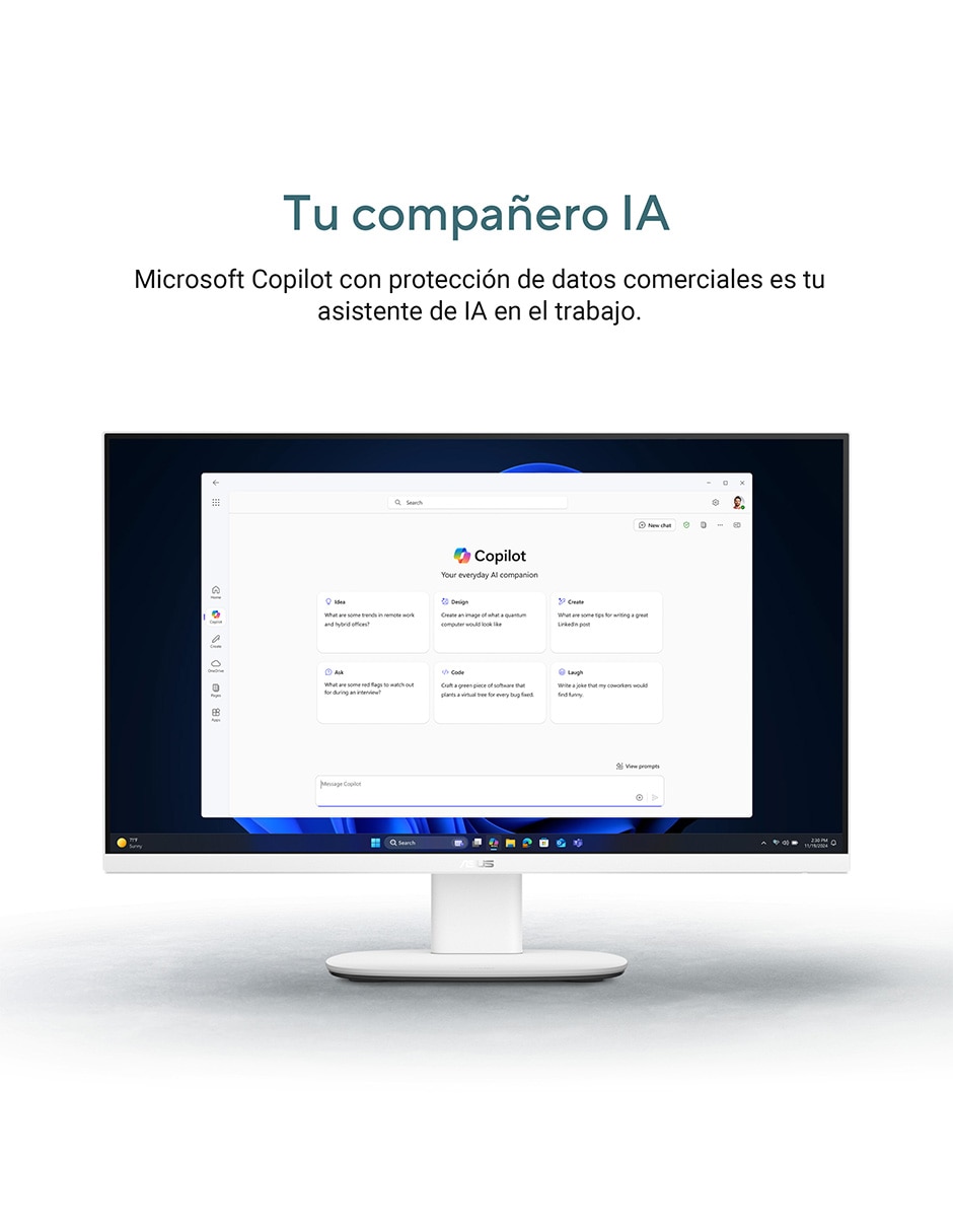 Computadora all in one ASUS VM640 23.8 pulgadas Full HD AMD Ryzen AI 5 330 AMD Radeon 16 GB 512 GB 3