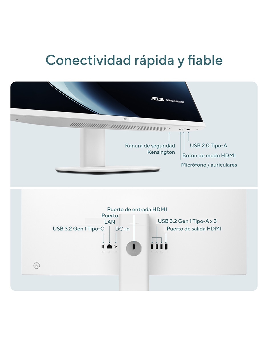Computadora all in one ASUS VM640 23.8 pulgadas Full HD AMD Ryzen AI 5 330 AMD Radeon 16 GB 512 GB 4