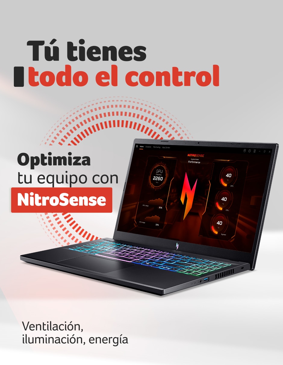 Laptop gamer A31-R2F6 15.6 pulgadas Full HD AMD Ryzen 5 NVIDIA GeForce RTX 5050 16 GB RAM 512 GB 2