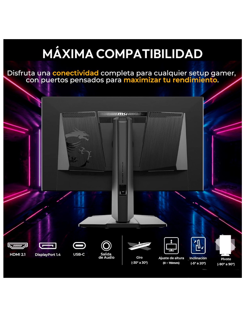 Monitor gamer MAG 272QP QD-OLED X24 QD-OLED WQHD 27 pulgadas MAG 272QP QD OLED X24 3