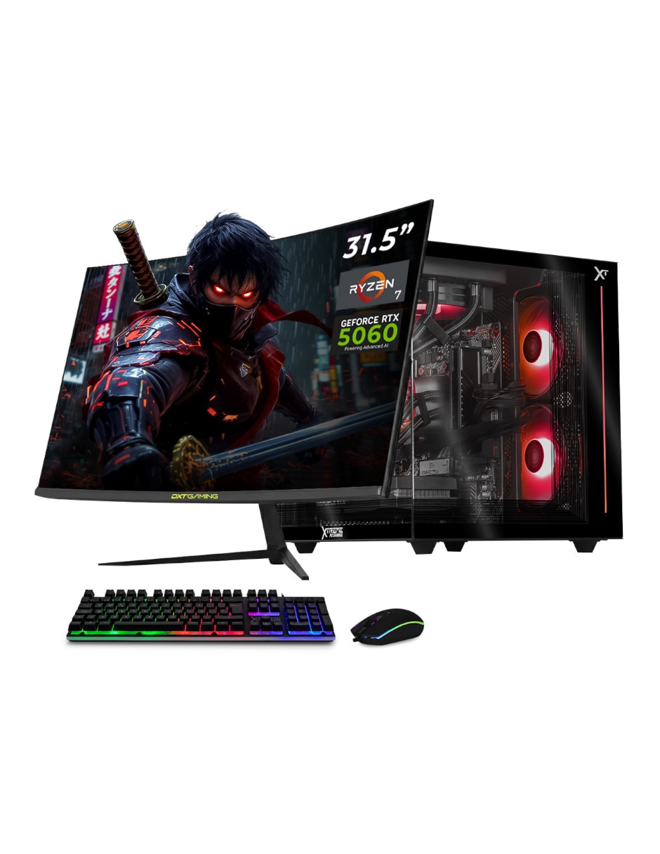 Computadora gamer 31.5 pulgadas Full HD AMD Ryzen 7 NVIDIA GeForce RTX 5060 32 GB RAM 1 TB SSD