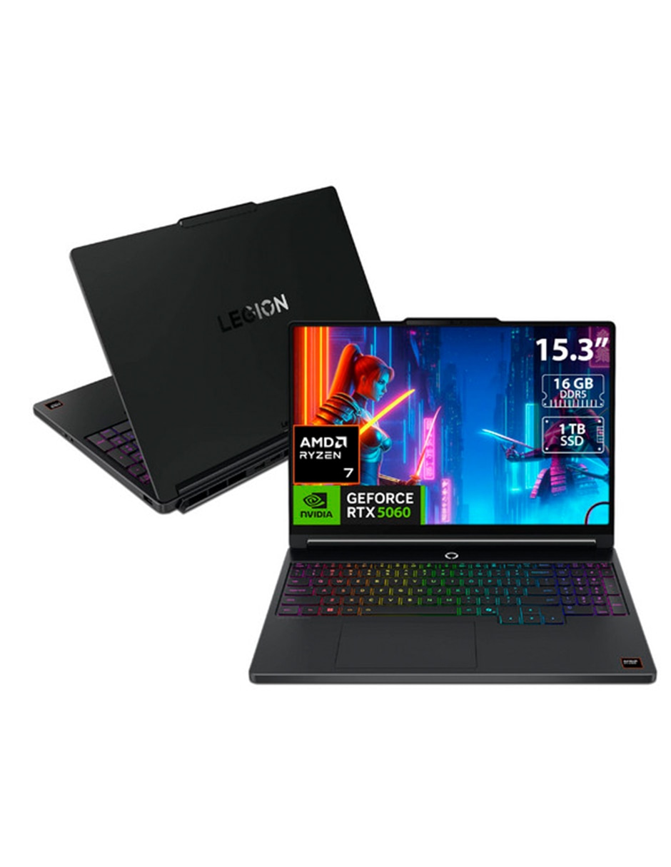 Laptop gamer Legion 5 15.3 pulgadas WQXGA AMD Ryzen 7 NVIDIA GeForce RTX 5060 16 GB RAM 1 TB
