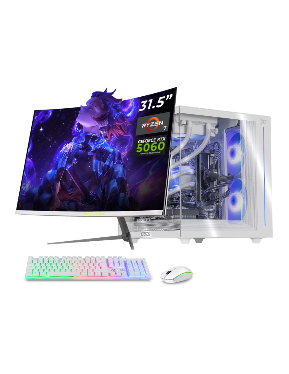 Computadora gamer 31.5 pulgadas Full HD AMD Ryzen 7 NVIDIA GeForce RTX 5060 32 GB RAM 1 TB SSD