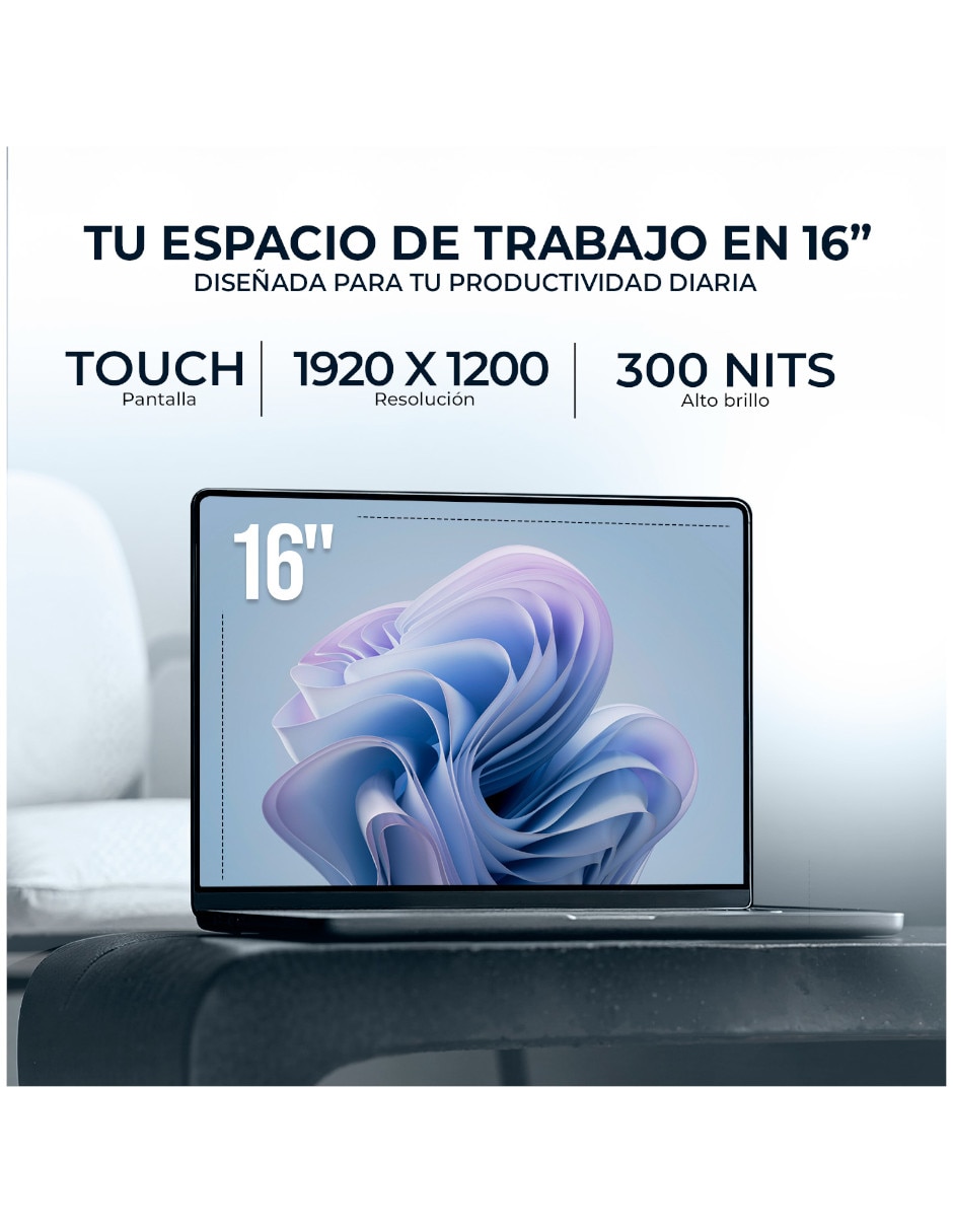 Laptop Touch D0VM2UA#ABA 16 pulgadas 2K Intel core ultra 5 Integradas 16 GB RAM 512 GB 4