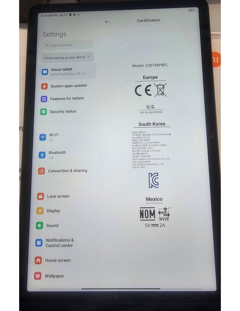 Tablet 11 pulgadas de 8 GB RAM