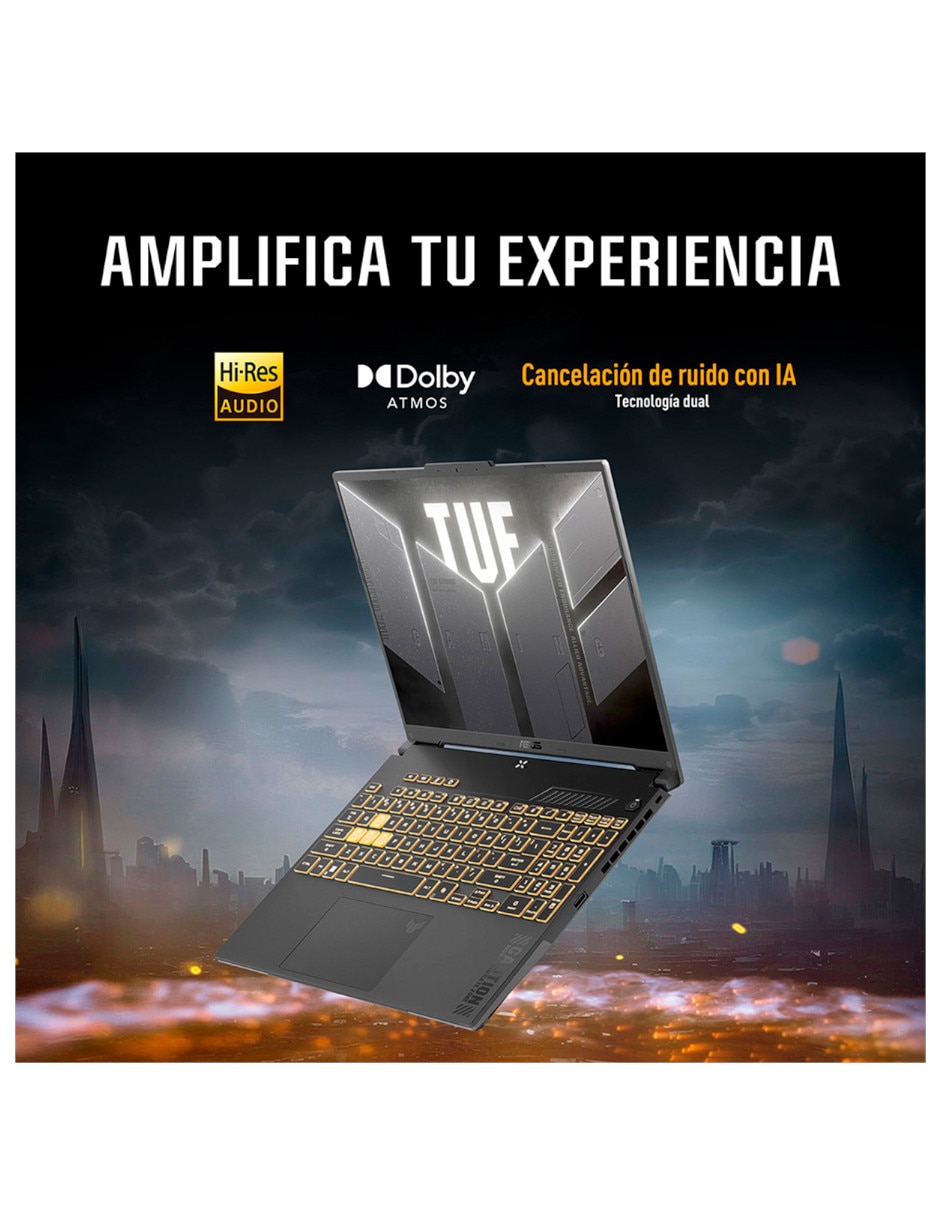 Laptop gamer fx607vjb-3050C524512 16 pulgadas full hd+ Intel core 5 nvidia geforce rtx 3050 24 gb ram 512 gb 4