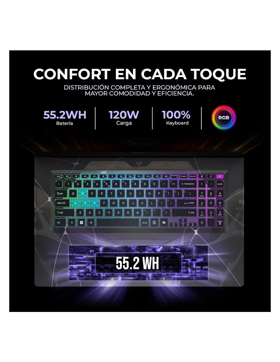 Laptop gamer No 17.3 pulgadas Full HD Intel core 5 NVIDIA GeForce RTX 5060 16 GB RAM No aplica 512 GB 6