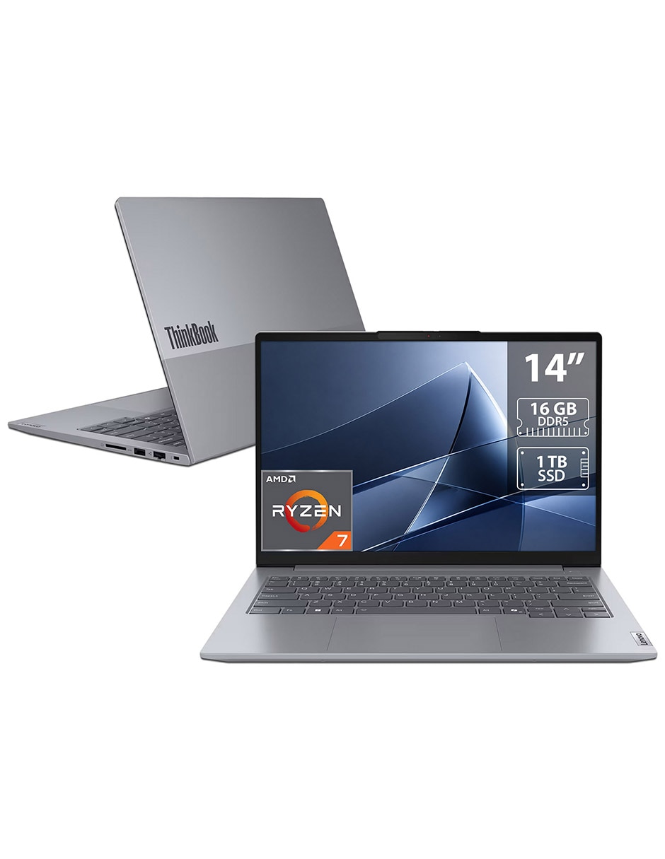 Laptop ThinkBook 14 pulgadas WUXGA AMD Ryzen 7 Integradas 16 GB RAM 1 TB Laptop ThinkBook 14 pulgadas WUXGA AMD Ryzen 7 Integradas 16 GB RAM 1 TB