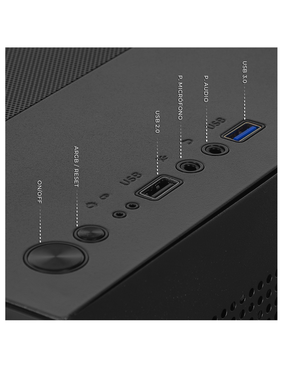 Computadora gamer Intel Core i3 Intel UHD Graphics 730 16 GB RAM 500 GB SSD 5