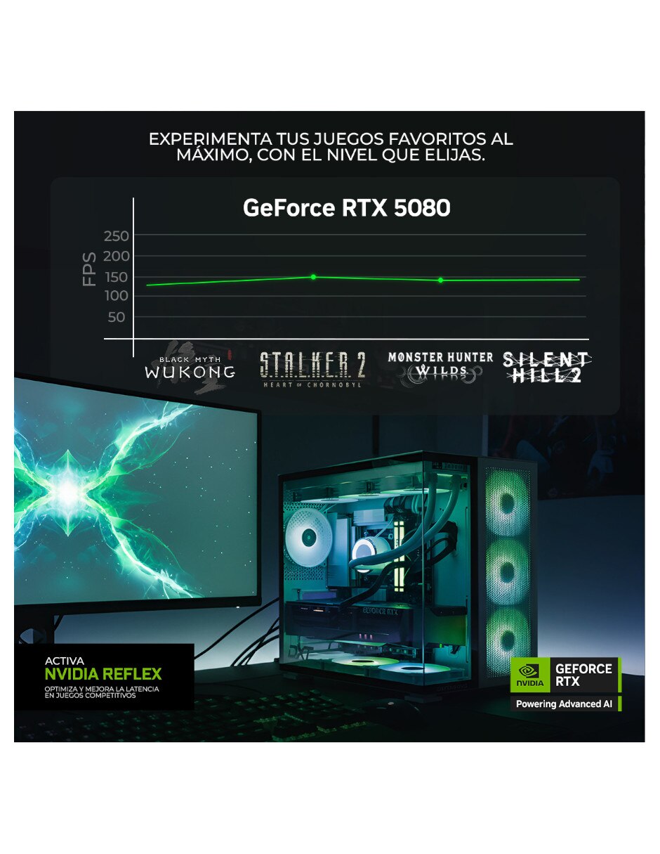 Computadora gamer AMD Ryzen 9 NVIDIA GeForce RTX 5080 32 GB RAM 2 TB SSD 9