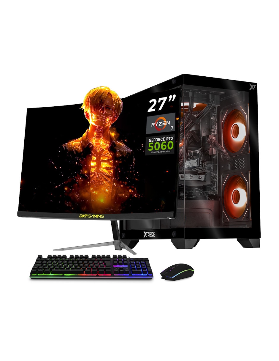 Computadora gamer 27 pulgadas full hd amd ryzen 7 nvidia geforce rtx 5060 16 gb ram 1 tb
