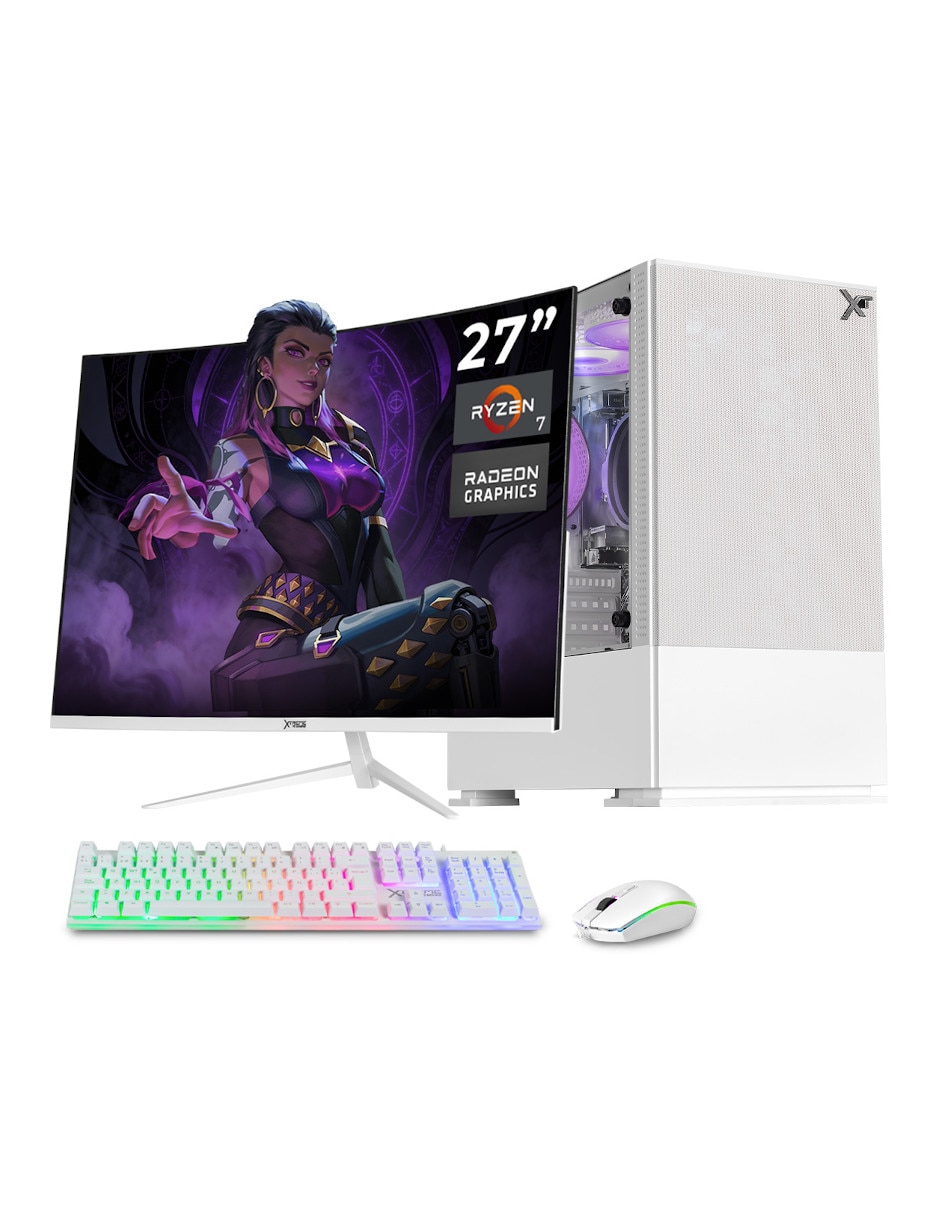 Computadora gamer 27 pulgadas full hd amd ryzen 7 amd radeon vega 8 16 gb ram 500 gb