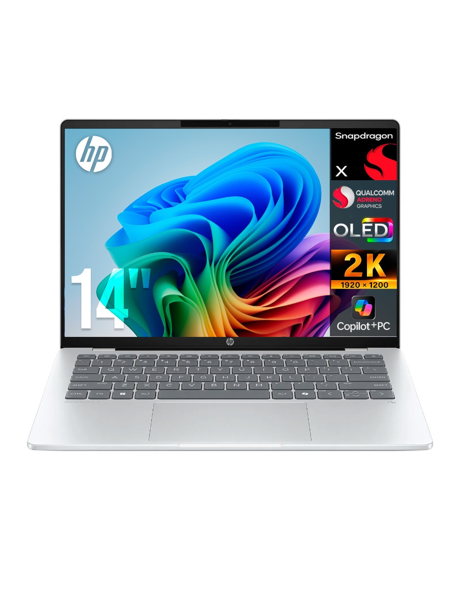 Laptop FRB-HPP-BU1K1UAR-S 14 pulgadas 2K Snapdragon X Integradas 16 GB RAM 256 GB Reacondicionado