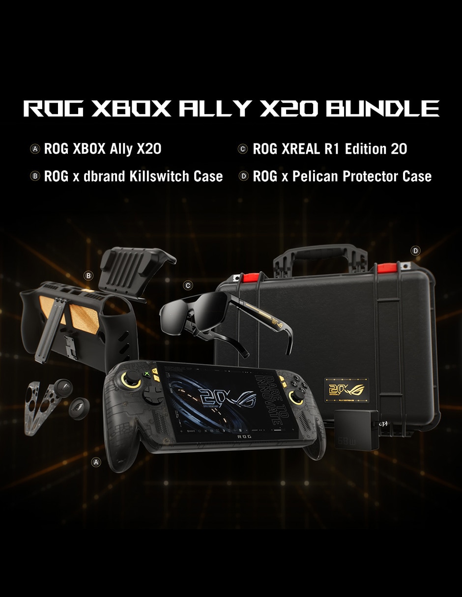 Consola portátil ROG Xbox Ally X20 Bundle Multiplataforma 1 TB RC74XA TW001W 9