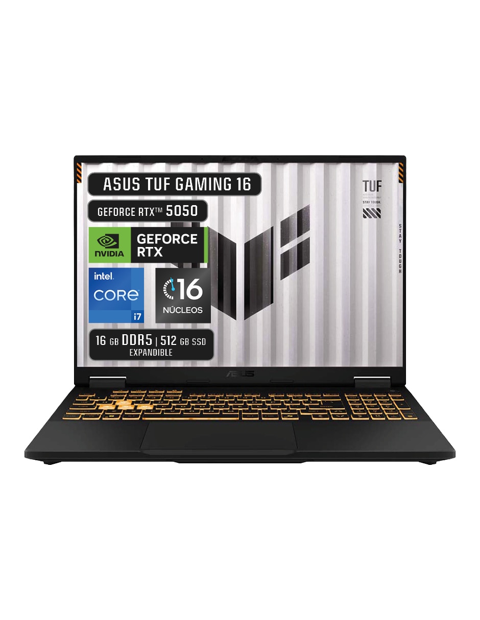 Laptop gamer TUF Gaming 16 16 pulgadas Full HD+ Intel Core i7 NVIDIA GeForce RTX 5050 16 GB RAM 512 GB