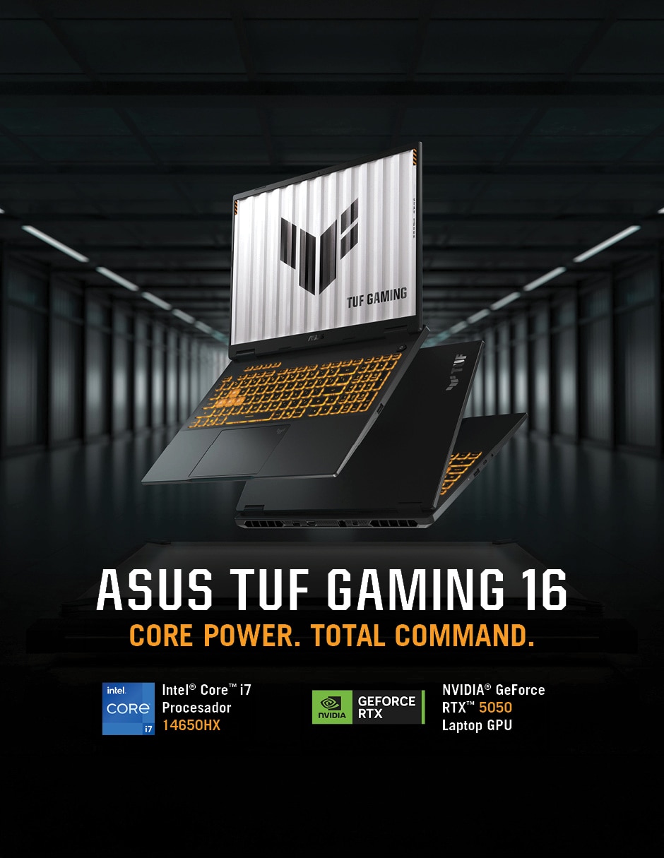 Laptop gamer TUF Gaming 16 16 pulgadas Full HD+ Intel Core i7 NVIDIA GeForce RTX 5050 16 GB RAM 512 GB 8