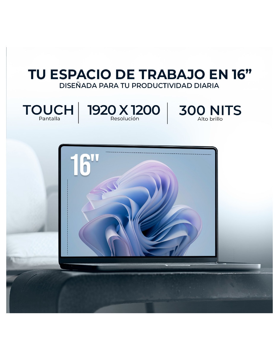 Laptop 2 en 1 Sí DEL-LDB06250-7144BLU-I 16 pulgadas WUXGA Intel core ultra 7 Integradas 16 GB RAM No aplica 1 TB 2