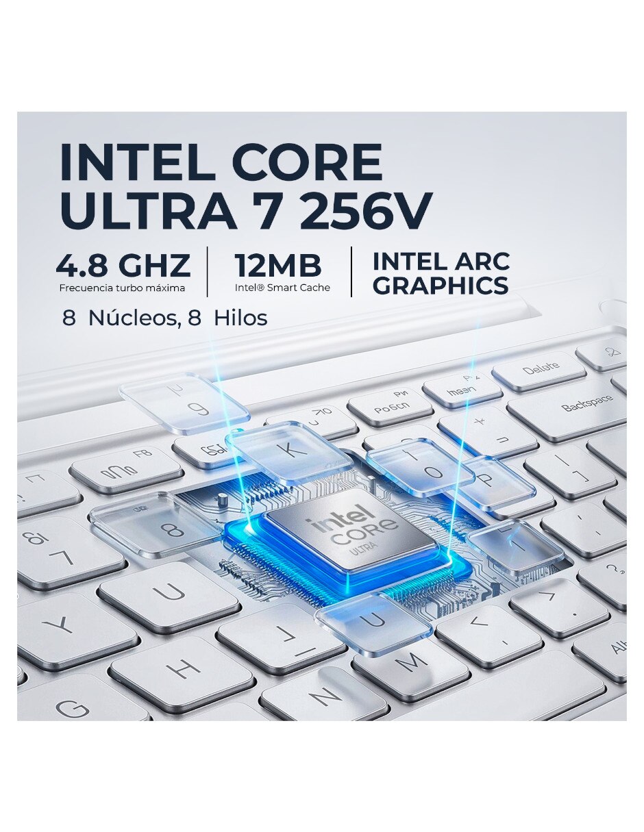 Laptop 2 en 1 Sí DEL-LDB06250-7144BLU-I 16 pulgadas WUXGA Intel core ultra 7 Integradas 16 GB RAM No aplica 1 TB 8