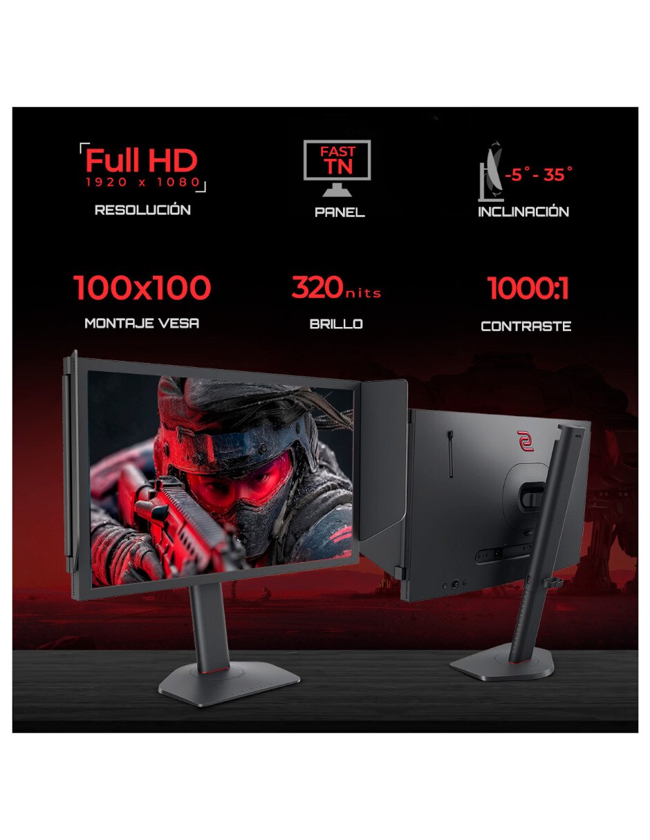 Monitor gamer XL2546X TN Full HD 24.5 pulgadas 5