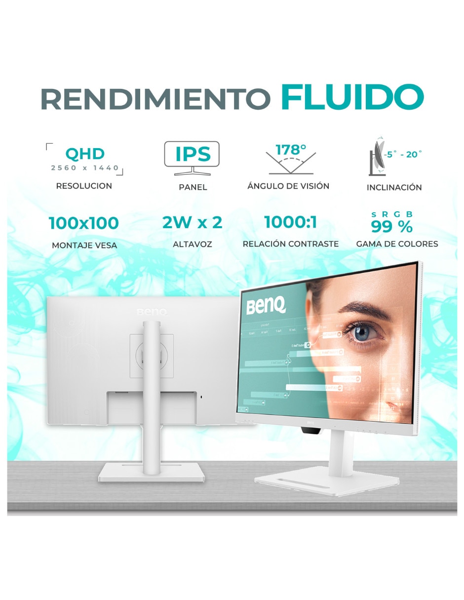 Monitor gamer 9H.LLGLA.TBL IPS QHD 27 pulgadas