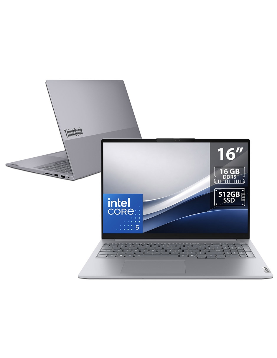 Laptop No ThinkBook 16 16 pulgadas WUXGA Intel Core 5 210H Integradas 16 GB RAM No aplica 512 GB No aplica Laptop No ThinkBook 16 16 pulgadas WUXGA Intel Core 5 210H Integradas 16 GB RAM No aplica 512 GB No aplica