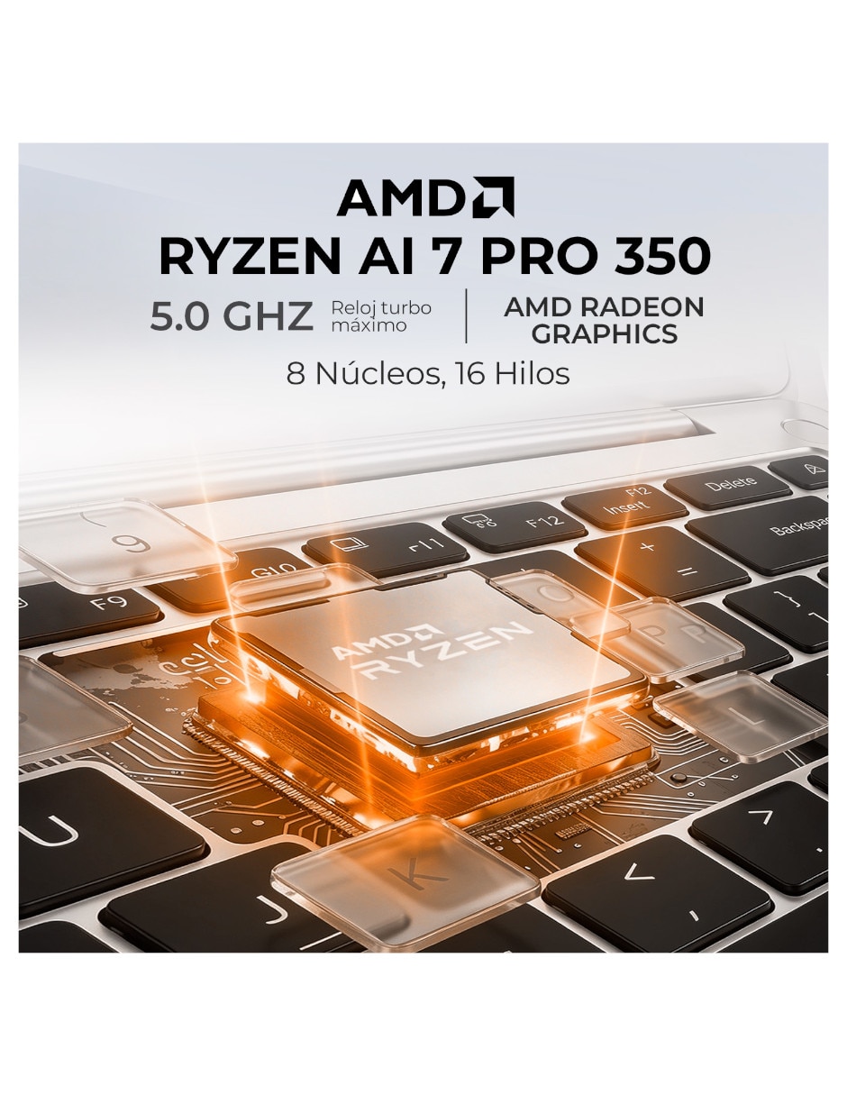 Laptop No PC16255-RA732512 16 pulgadas Full HD+ AMD Ryzen AI 7 Pro 350 Integradas 32 GB RAM No aplica 512 GB No aplica 6