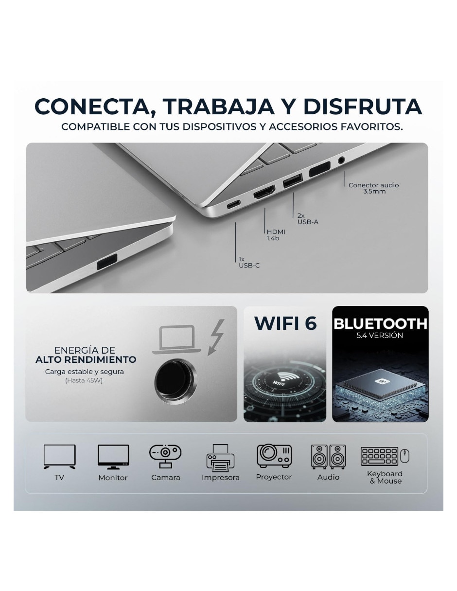 Laptop Sí 15-fd2050wm 15.6 pulgadas Full HD Intel core ultra 5 Integradas 16 GB RAM No aplica 512 GB No aplica 6