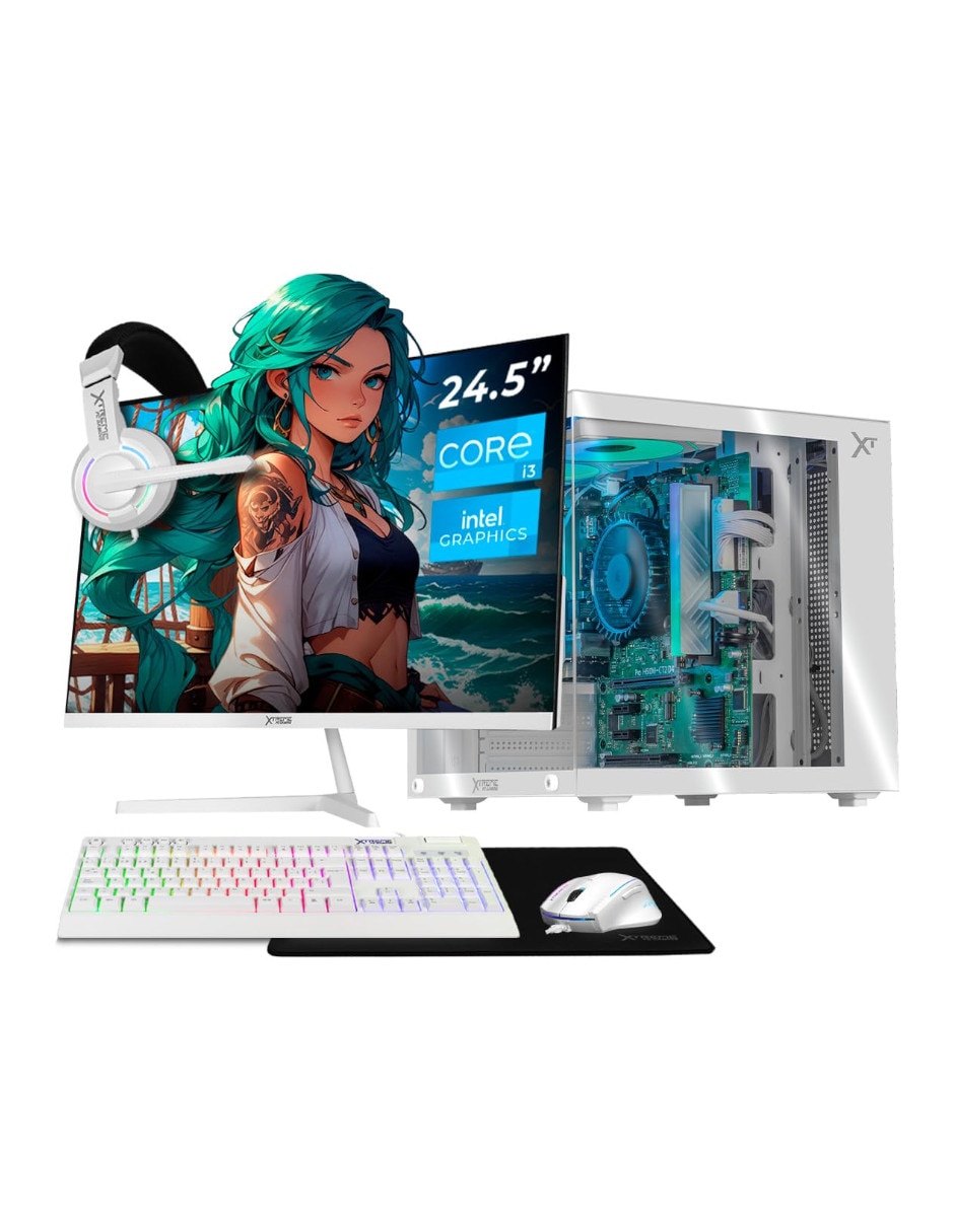 Computadora gamer 24 pulgadas Full HD Intel Core i3 Intel UHD Graphics 730 16 GB RAM 500 GB SSD