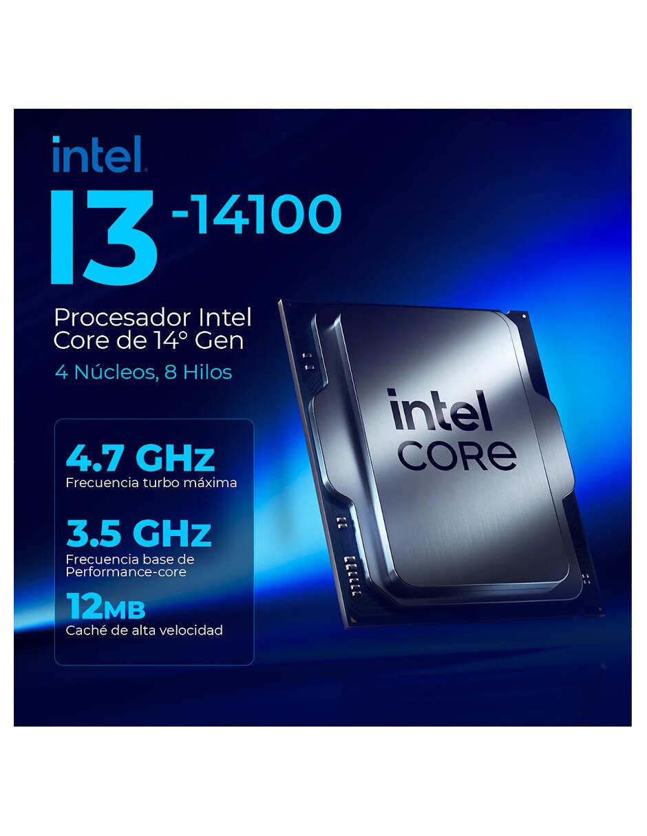 Computadora gamer 24 pulgadas Full HD Intel Core i3 Intel UHD Graphics 730 16 GB RAM 500 GB SSD 6