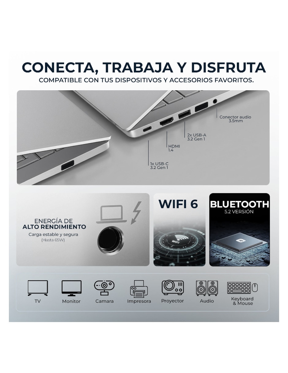 Laptop No 15.6 pulgadas Full HD Intel Core i5 Intel UHD 8 GB RAM No aplica 512 GB No aplica 6