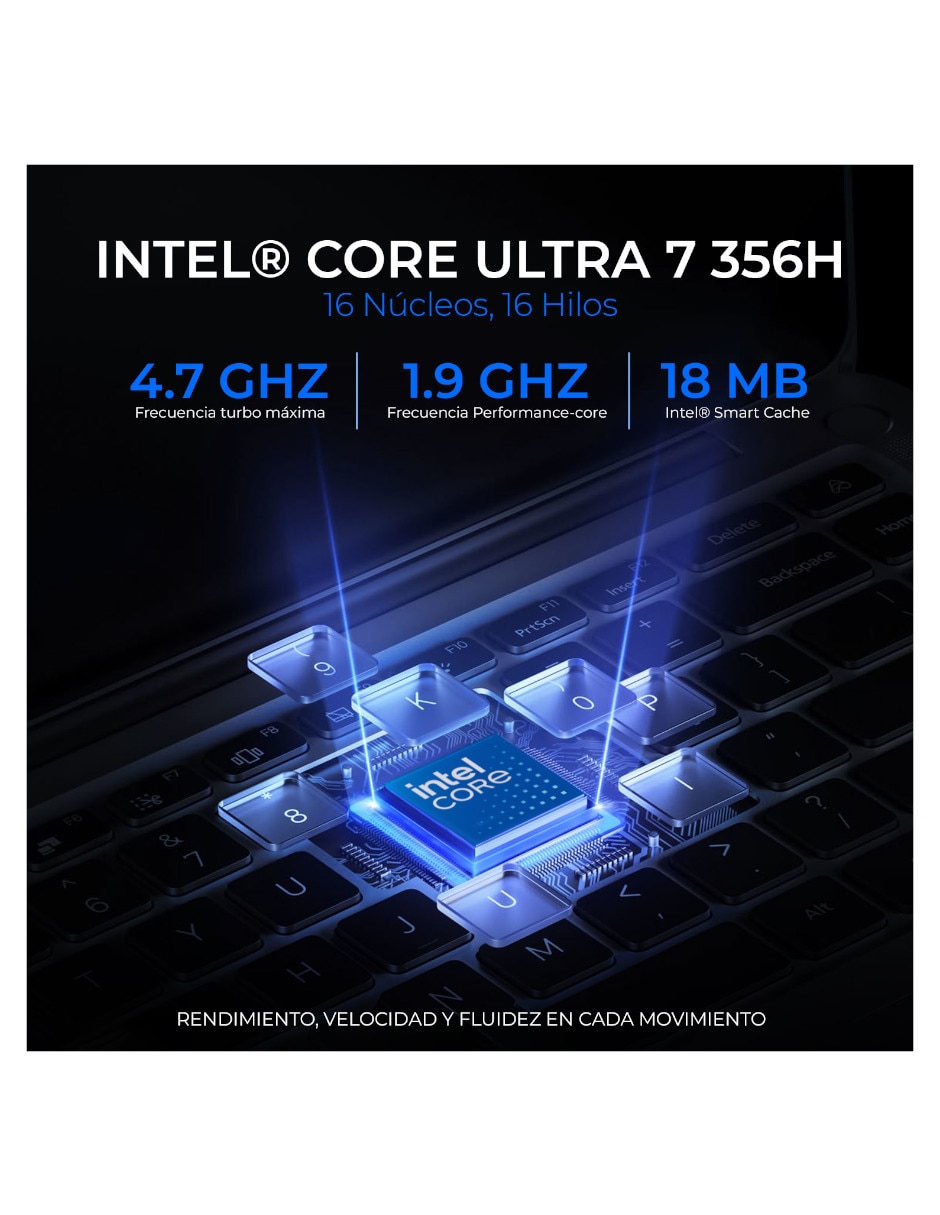 Laptop gamer No 16 pulgadas 2K Intel core ultra 7 NVIDIA GeForce RTX 5060 16 GB RAM No aplica 512 GB No aplica 3
