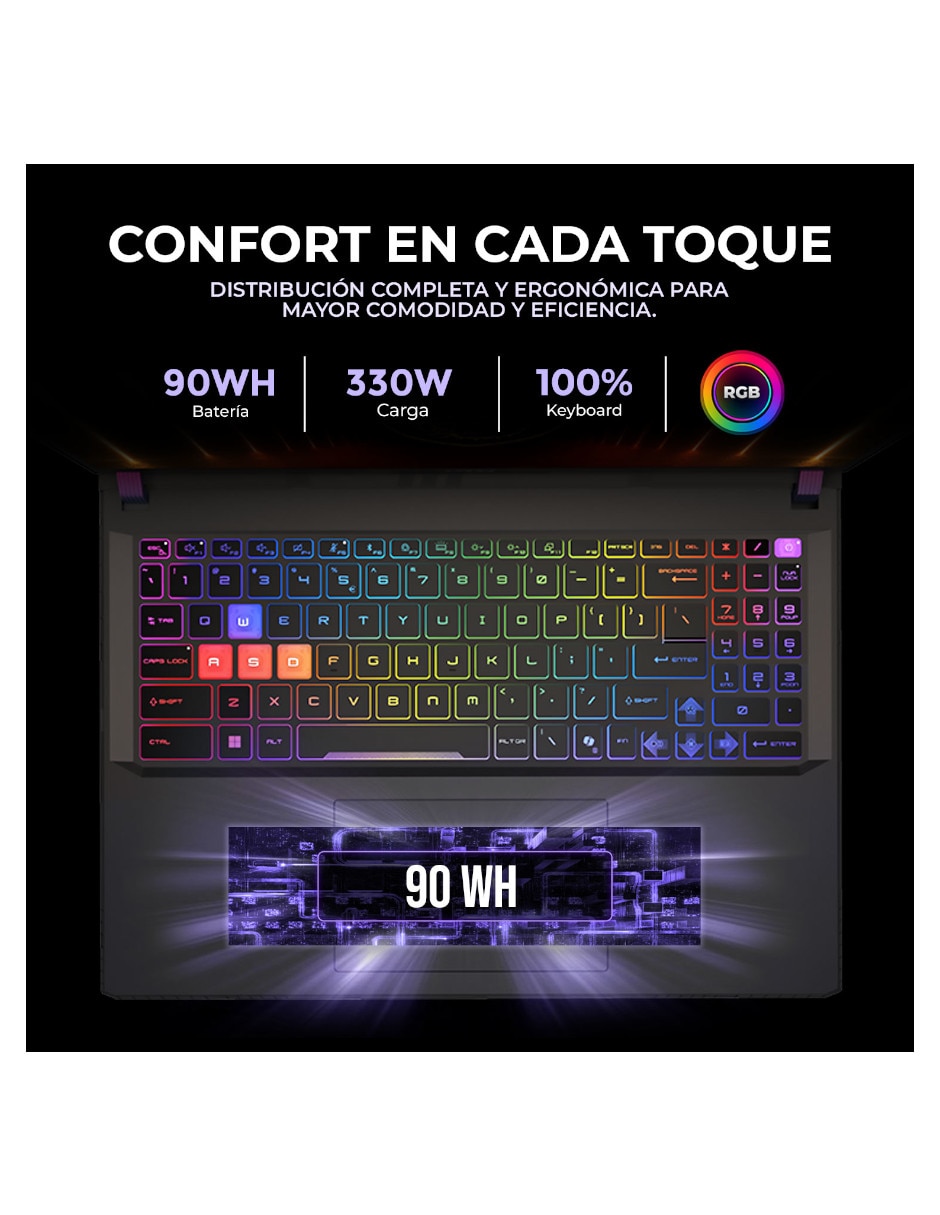 Laptop gamer 16 pulgadas qhd+ intel core ultra 9 nvidia geforce rtx 5080 32 gb ram 2 tb 8