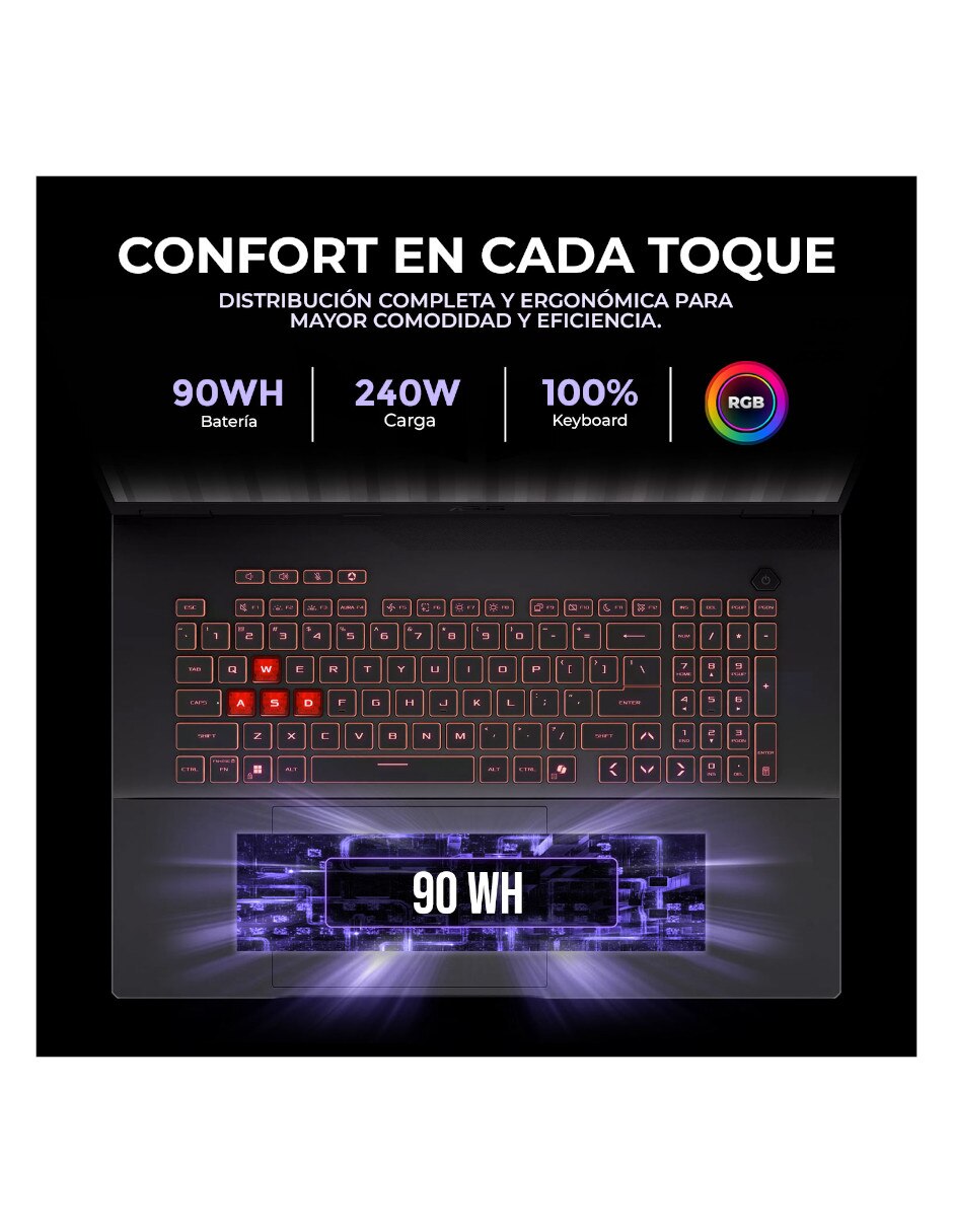 Laptop gamer 18 pulgadas wuxga amd ryzen 7 nvidia geforce rtx 5050 16 gb ram 1 tb 8