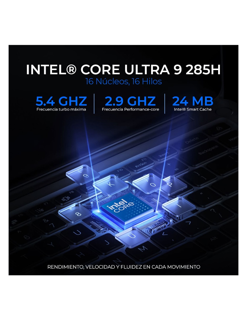 Laptop gamer 16 pulgadas wqxga intel core ultra 9 nvidia geforce rtx 5070 32 gb ram 1 tb