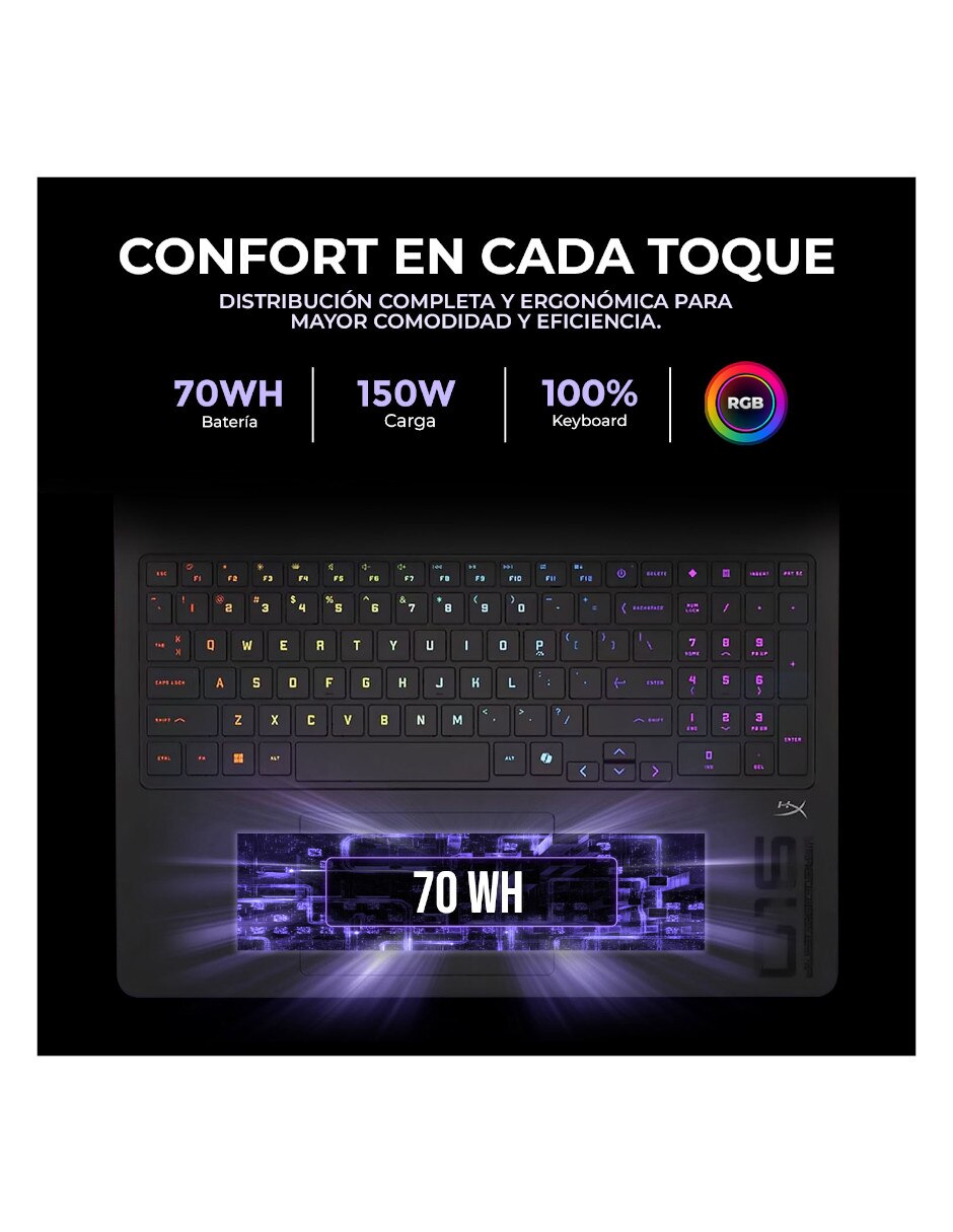 Laptop gamer 16 pulgadas wqxga intel core ultra 9 nvidia geforce rtx 5070 32 gb ram 1 tb 8