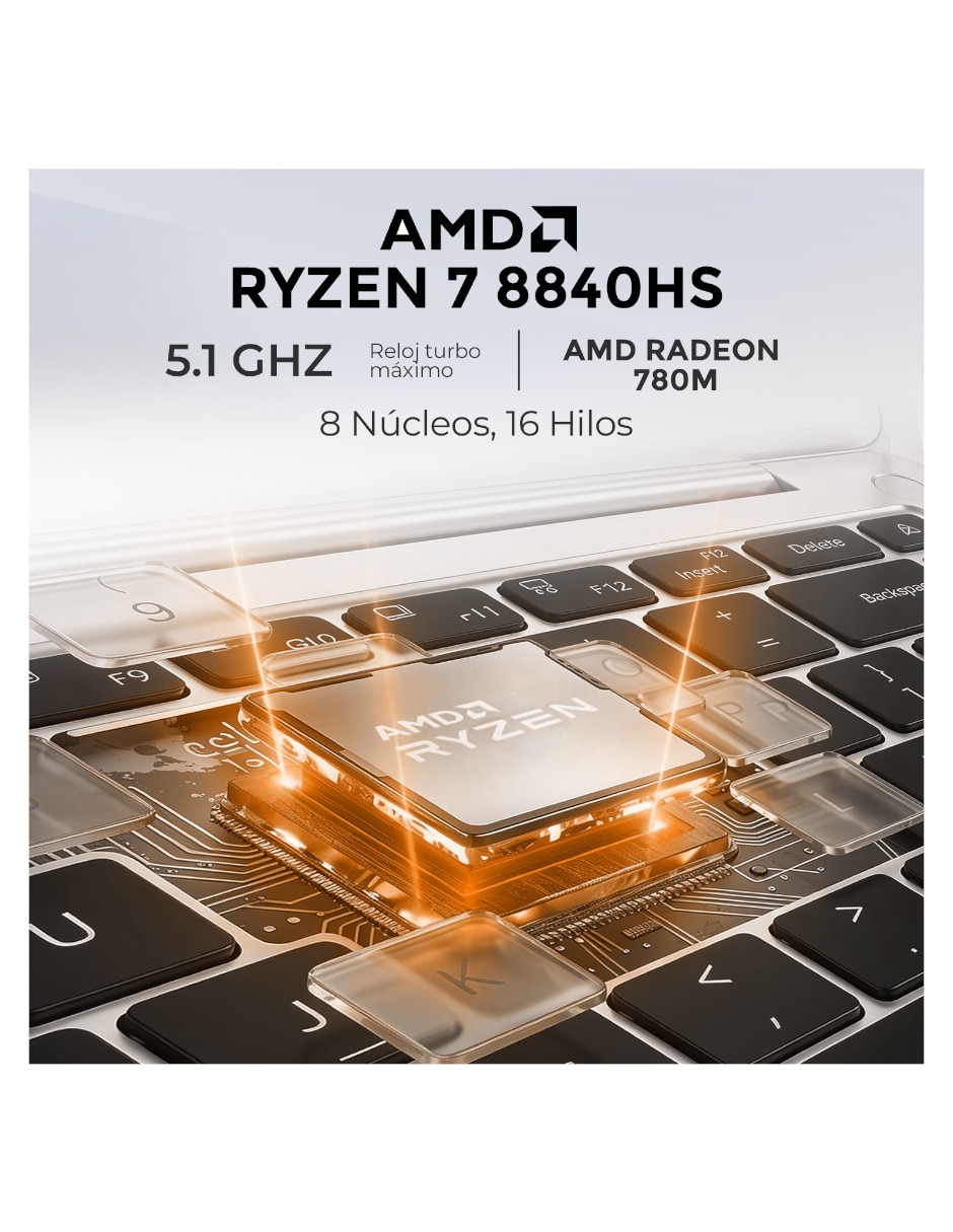 Laptop touch 15.3 pulgadas wuxga amd ryzen 7 amd radeon graphics 24 gb ram 512 gb 3