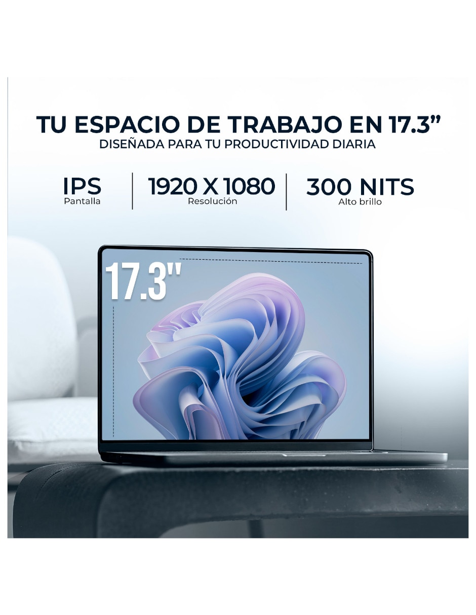 Laptop touch d7nf3ua#aba32gb 17.3 pulgadas full hd intel core ultra 7 integradas 32 gb ram 512 gb 5