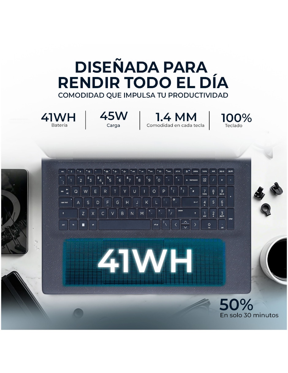 Laptop touch d7nf3ua#aba32gb 17.3 pulgadas full hd intel core ultra 7 integradas 32 gb ram 512 gb 8