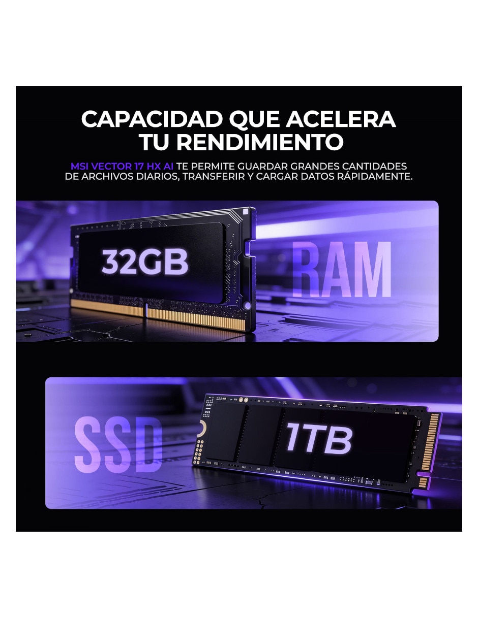 Laptop gamer 17 pulgadas qhd+ intel core ultra 9 nvidia geforce rtx 5070 ti 32 gb ram 1 tb 5