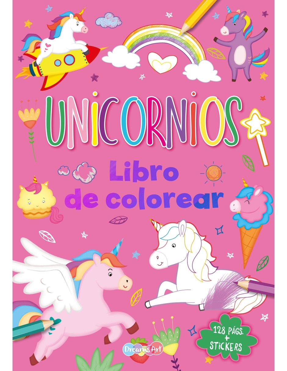 Libro Color con stickers Unicornios de 1