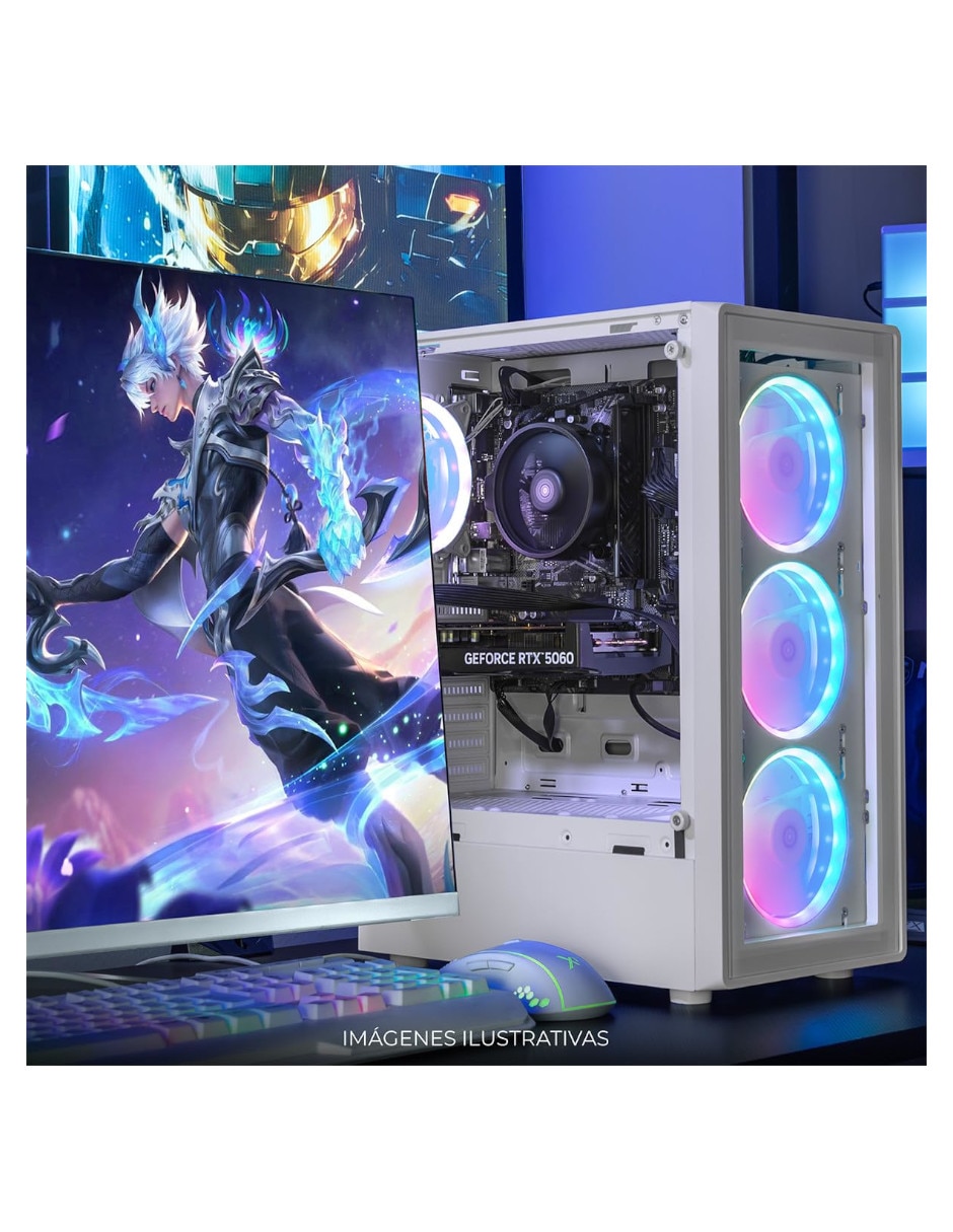Computadora gamer Xtreme PC Gaming XTPCR532GB4060DW AMD Ryzen 5 NVIDIA GeForce RTX 5060 16 GB RAM 500 GB SSD